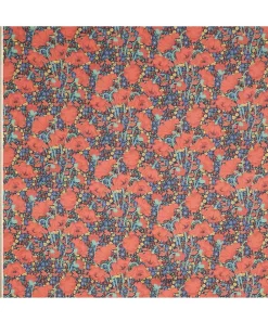 Liberty Fabrics Monument Twill^Clementina Poppy Silk Twill