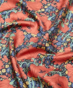Liberty Fabrics Monument Twill^Clementina Poppy Silk Twill