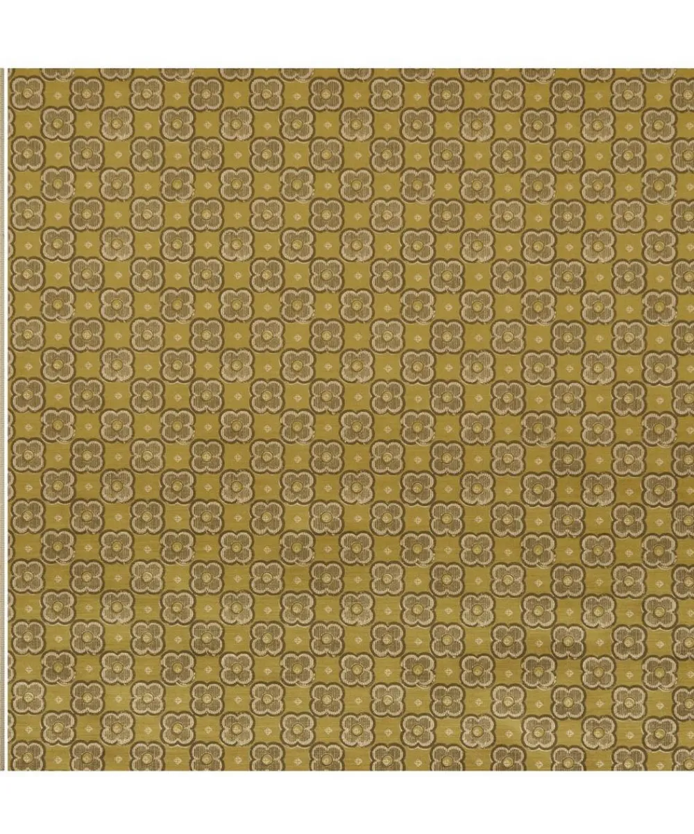 Liberty Interiors Furnishing Fabrics^Clover Club Vintage Velvet in Fennel