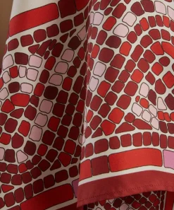 La DoubleJ Tops^Cobra Placée Red Foulard Silk Shirt