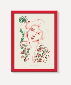 PSTR Studio Wall Art^Coco Schneider Dame Aux Fleurs Framed Print
