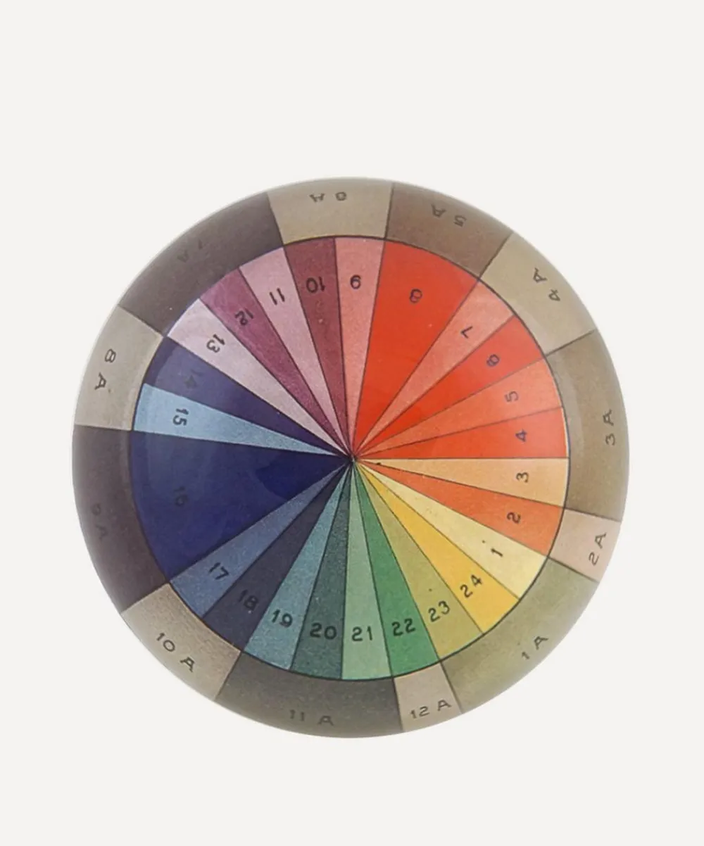 John Derian Stationery And Games^Colour Wheel Dome Paperweight