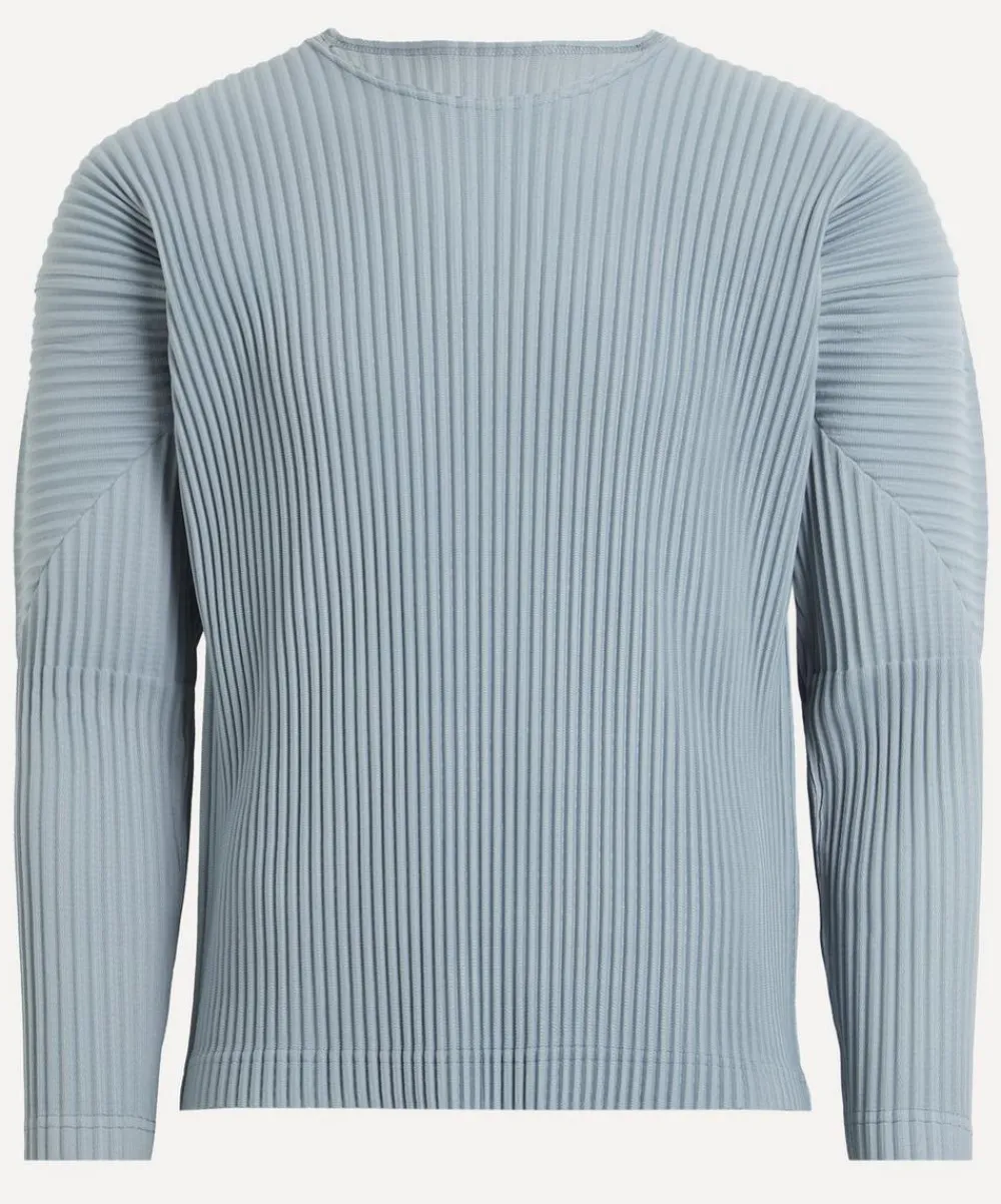 HOMME PLISSÉ ISSEY MIYAKE Tops^COLOURS PLEATS Grey Blue Pleated Top