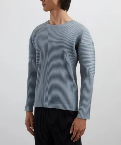 HOMME PLISSÉ ISSEY MIYAKE Tops^COLOURS PLEATS Grey Blue Pleated Top