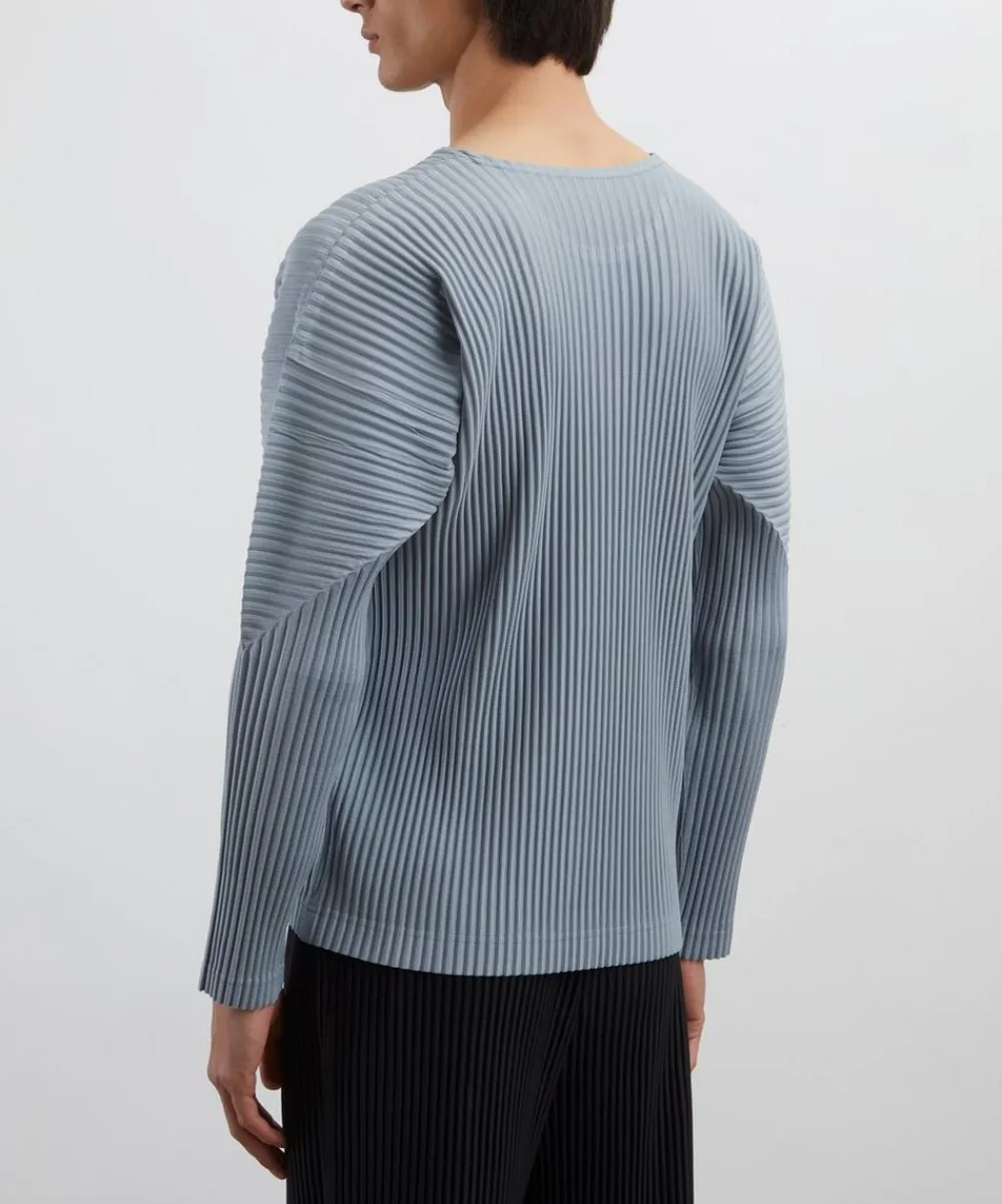 HOMME PLISSÉ ISSEY MIYAKE Tops^COLOURS PLEATS Grey Blue Pleated Top