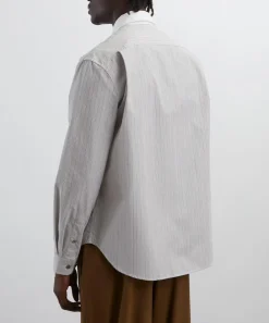 Acne Studios Shirts^Contrast Collar Button-Up Shirt