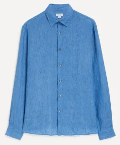 Sunspel Shirts^Cool Blue Linen Shirt