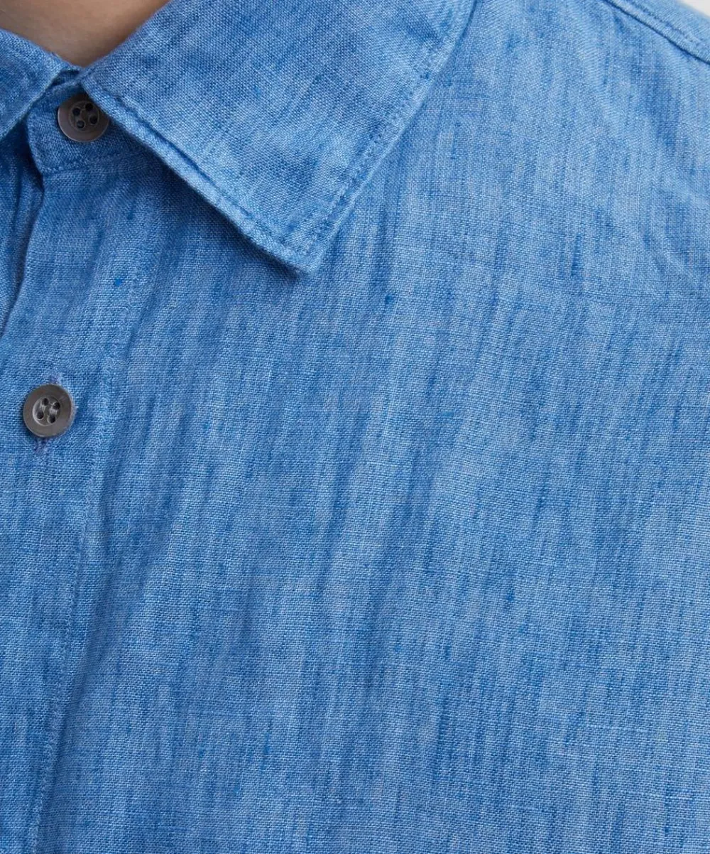 Sunspel Shirts^Cool Blue Linen Shirt