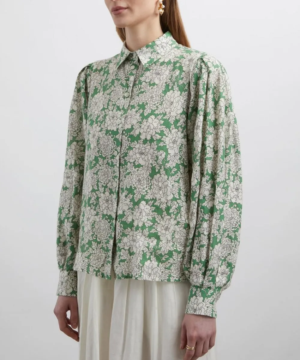 Liberty Tops^Costume Hemp Volume Sleeve Shirt