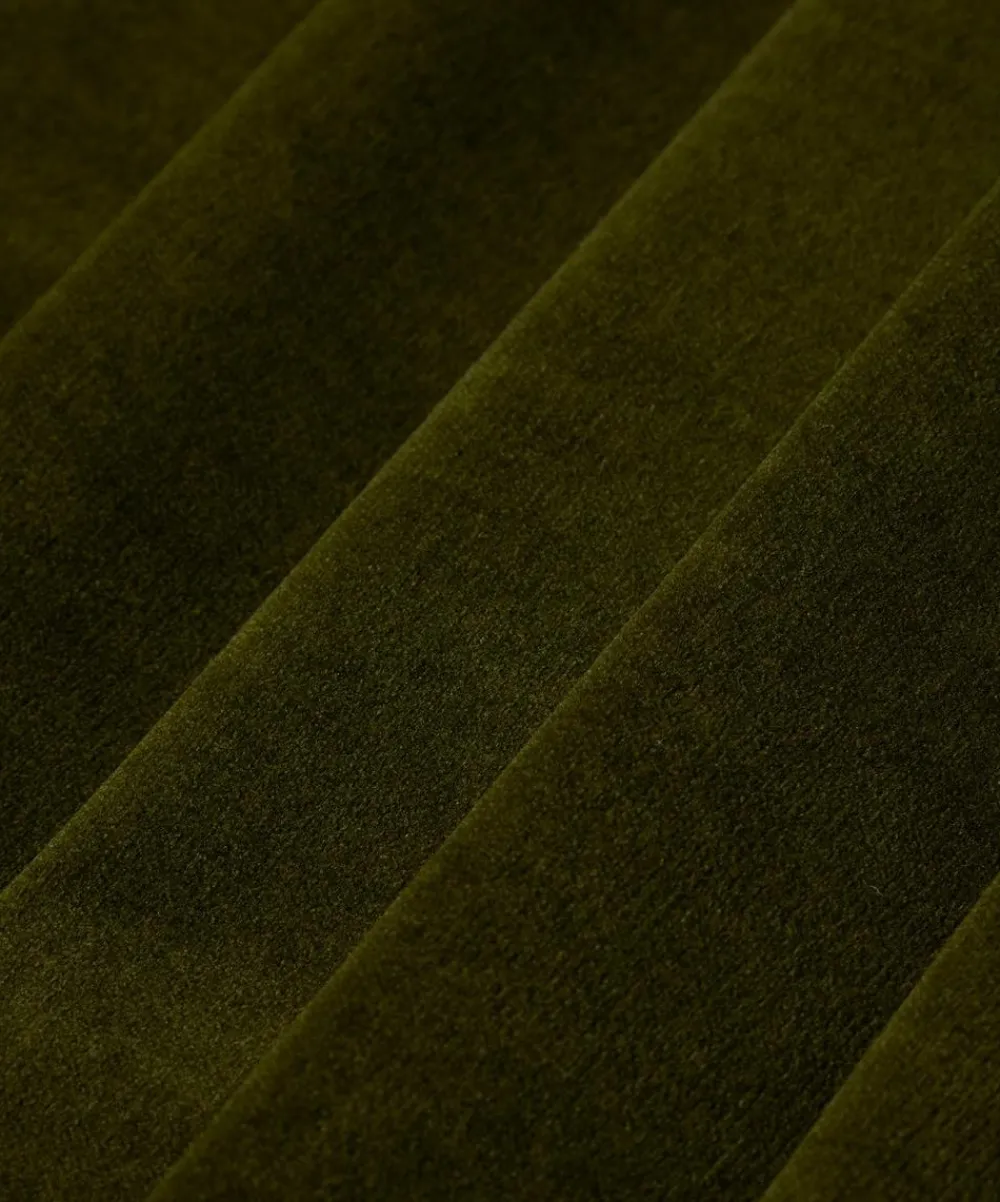 Liberty Interiors Furnishing Fabrics^Cotton Velvet in Moss