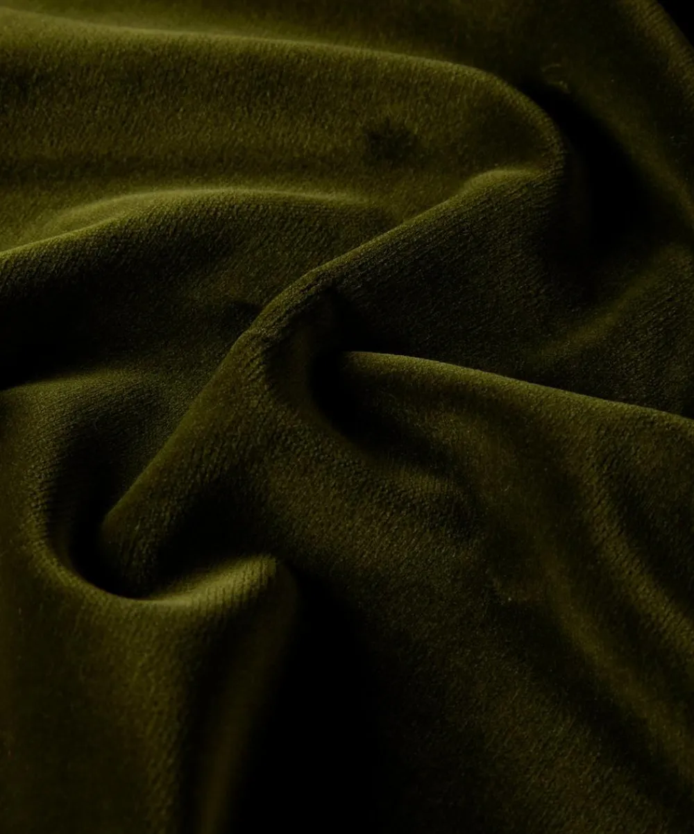 Liberty Interiors Furnishing Fabrics^Cotton Velvet in Moss