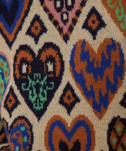 FARM Rio Knitwear^Cream Hearts Ikat Knit Jumper