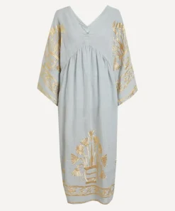 Kori Dresses^Crete Embroidered Ramie Kaftan