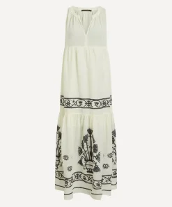 Kori Dresses^Crete Embroidered Sleeveless Tiered Dress