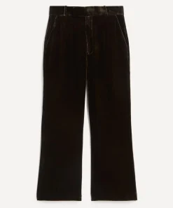 Frame Trousers & Shorts^Cropped Flare Velvet Trousers