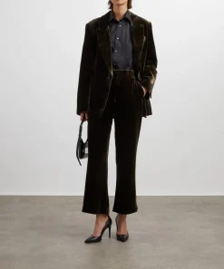 Frame Trousers & Shorts^Cropped Flare Velvet Trousers