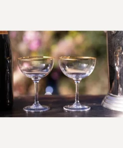 The Vintage List Glass & Drinksware^Crystal Champagne Saucers Set of Six
