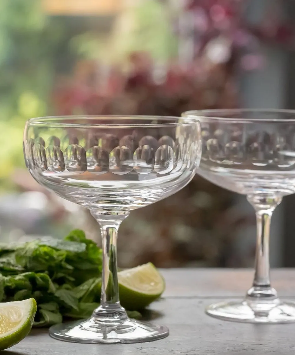The Vintage List Glass & Drinksware^Crystal Cocktail Glasses Set of Four