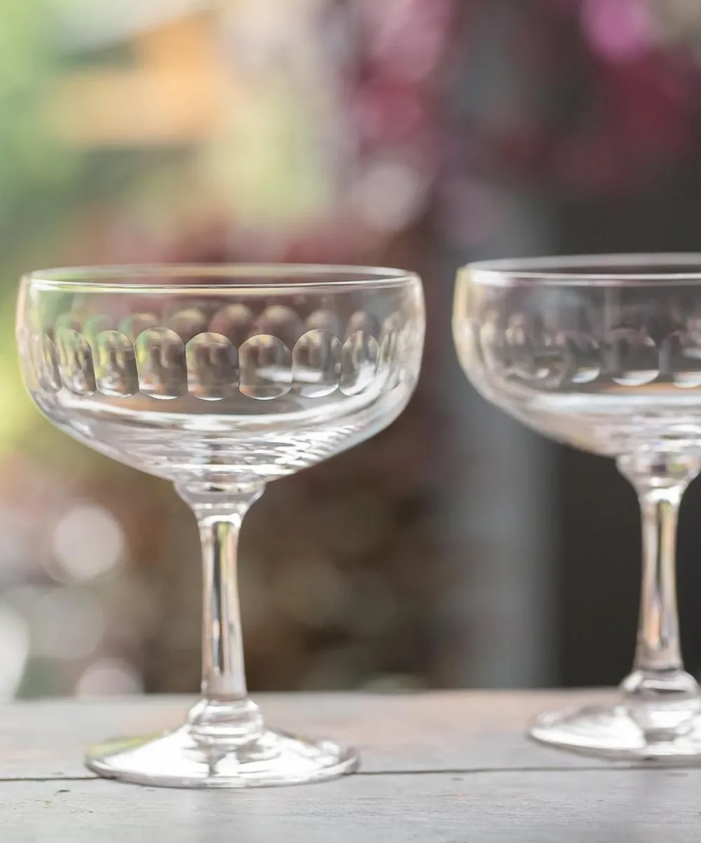 The Vintage List Glass & Drinksware^Crystal Cocktail Glasses Set of Four