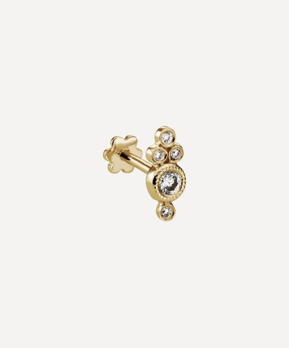 Maria Tash Earrings|Earrings^18ct Five Diamond Trinity Threaded Stud Earring
