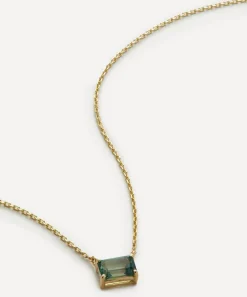 Suzanne Kalan Necklaces|Necklaces^14ct Gold Amalfi Emerald Cut Green Envy Topaz Pendant Necklace