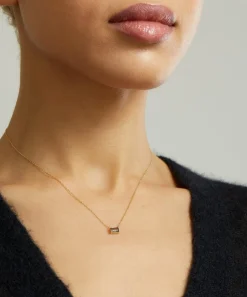 Suzanne Kalan Necklaces|Necklaces^14ct Gold Amalfi Emerald Cut Green Envy Topaz Pendant Necklace