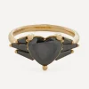 Artemer Rings|Rings^18ct Gold Amor Black Diamond Heart Engagement Ring