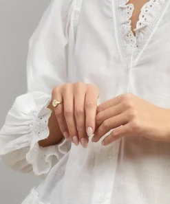 Liberty Rings|Rings^9ct Gold and Diamond Initial Signet Ring - R