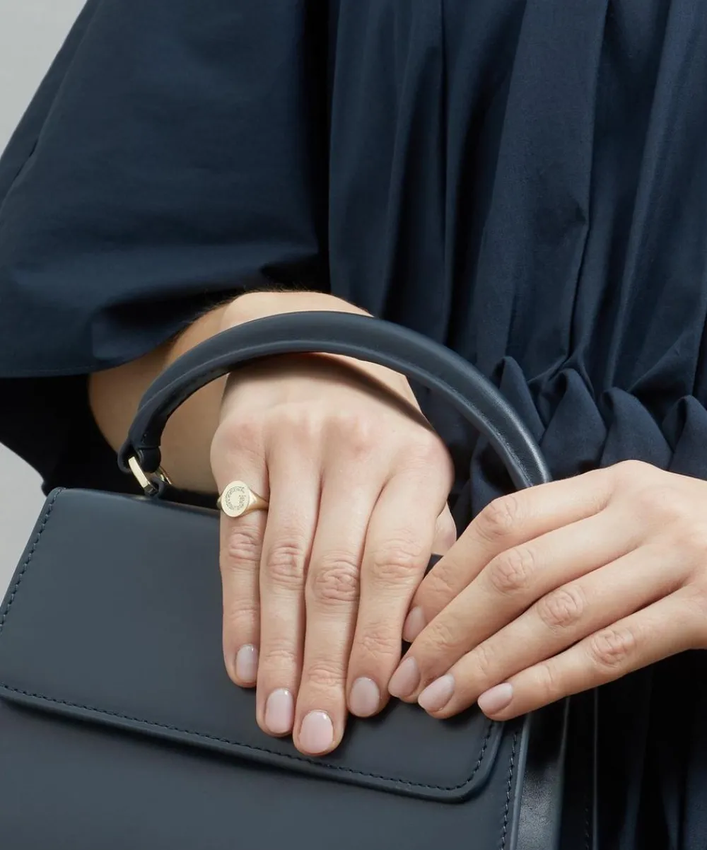 Liberty Rings|Rings^9ct Gold and Diamond Initial Signet Ring - G