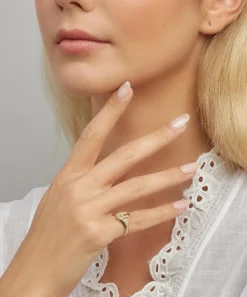 Liberty Rings|Rings^9ct Gold and Diamond Initial Signet Ring - H