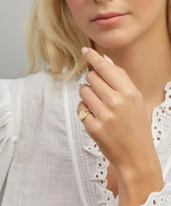 Liberty Rings|Rings^9ct Gold and Diamond Initial Signet Ring - J