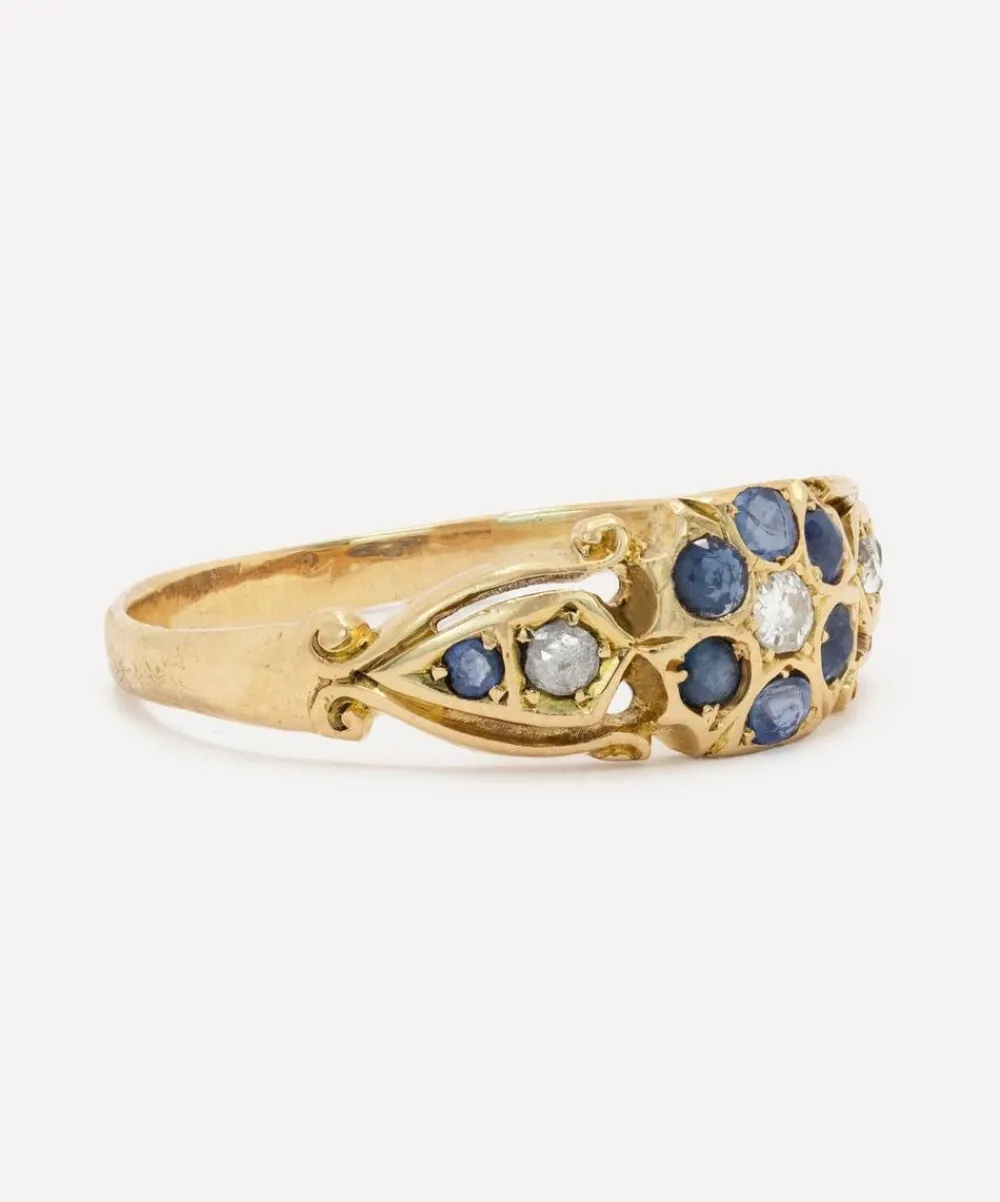 Kojis Rings|Rings^18ct Gold Antique Sapphire and Diamond Cluster Ring