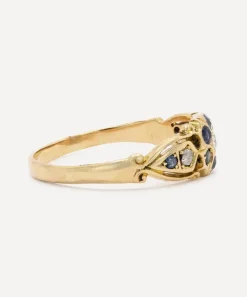Kojis Rings|Rings^18ct Gold Antique Sapphire and Diamond Cluster Ring