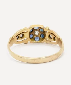 Kojis Rings|Rings^18ct Gold Antique Sapphire and Diamond Cluster Ring