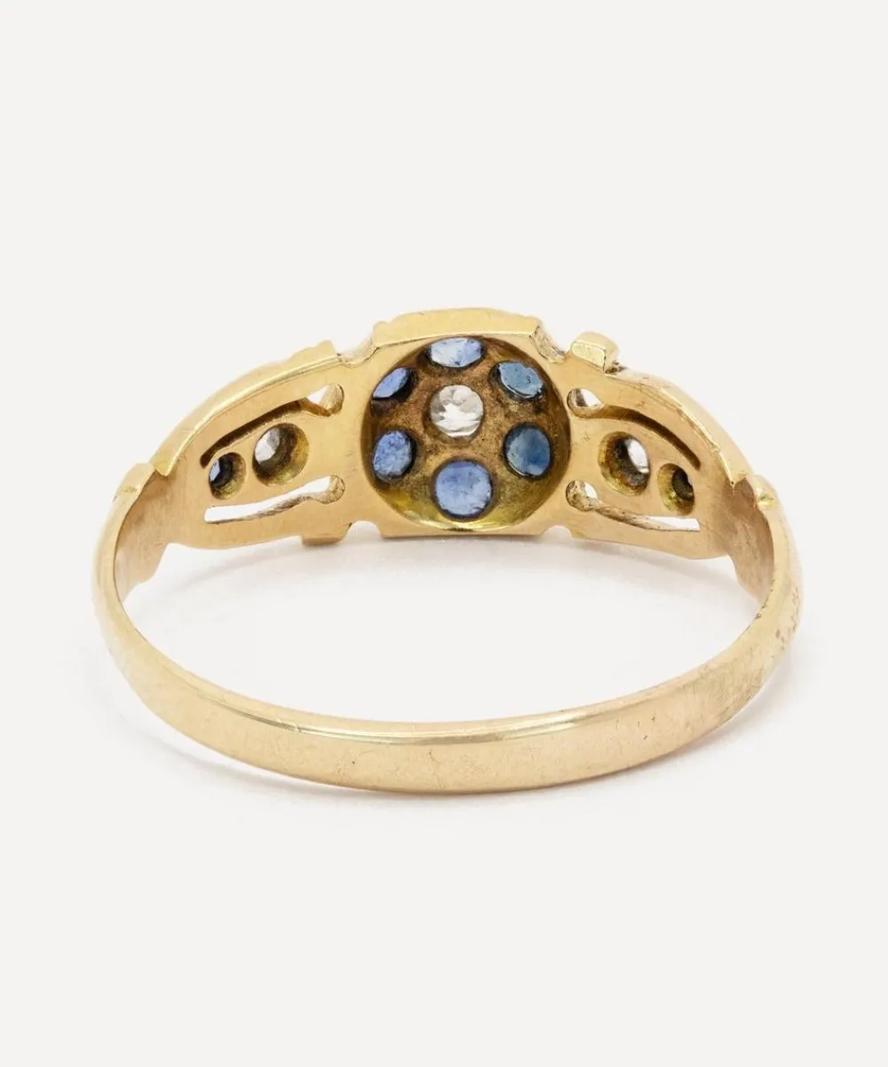 Kojis Rings|Rings^18ct Gold Antique Sapphire and Diamond Cluster Ring