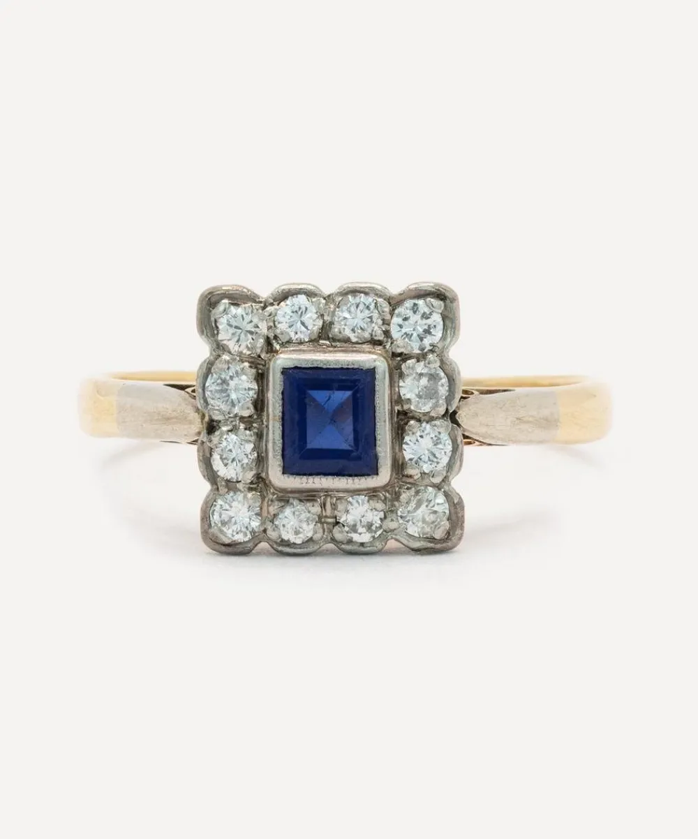 Kojis Rings|Rings^18ct Gold Art Deco Sapphire and Diamond Ring