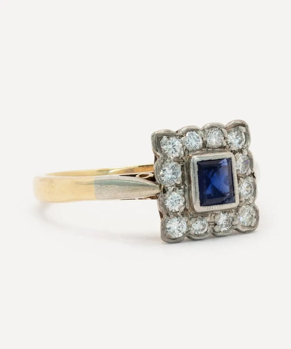 Kojis Rings|Rings^18ct Gold Art Deco Sapphire and Diamond Ring