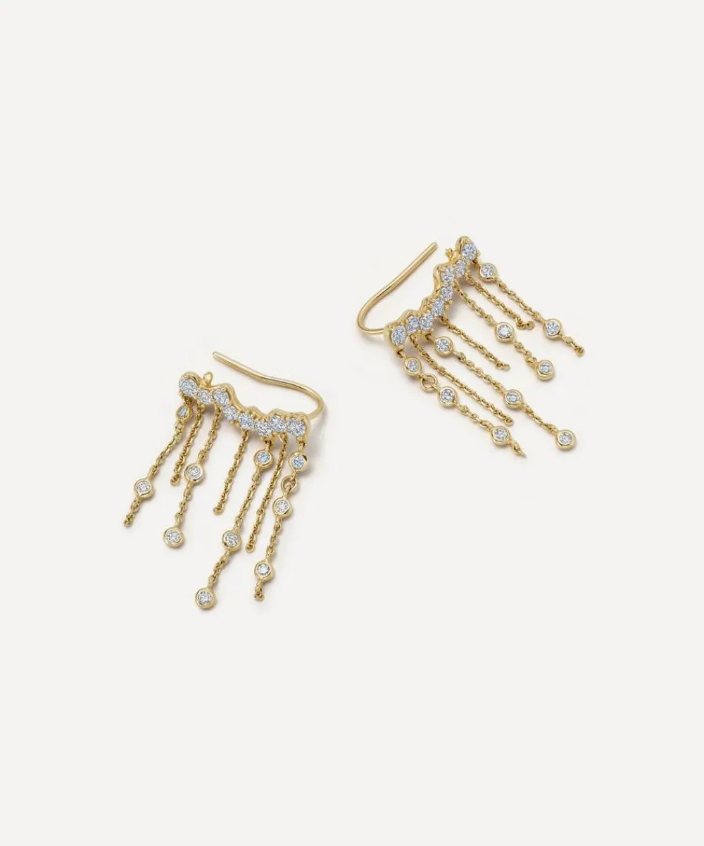 Astley Clarke Earrings|Earrings^14ct Gold Asteri Diamond Chain Crawler Earrings