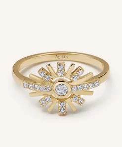 Astley Clarke Rings^14ct Gold Atomic Diamond Ring