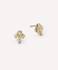 Astley Clarke Earrings^14ct Gold Atomic Diamond Stud Earrings