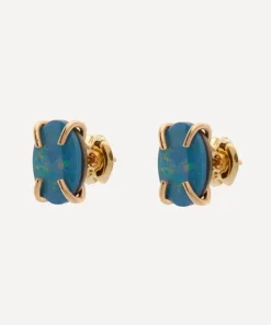 Melissa Joy Manning Earrings^14ct Gold Australian Opal Stud Earrings