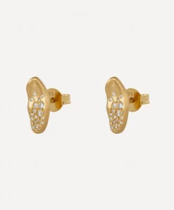 Nada Ghazal Earrings|Earrings^18ct Gold Baby Malak Flourish Ice Mini Marquise Stud Earrings