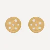 Nada Ghazal Earrings|Earrings^18ct Gold Baby Malak Ice Mini Round Stud Earrings