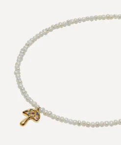 Roxanne First Necklaces|Necklaces^14ct Gold Baby Potato Pearl and Rainbow Sapphire Mushroom Beaded Necklace