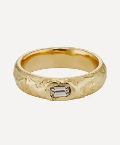 Ellis Mhairi Cameron Rings|Rings^14ct Gold Baguette X 5mm Diamond Single Scatter Ring
