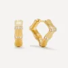 Yvonne Léon Earrings|Earrings^9ct Gold Bamboo Diamond Hoop Earrings