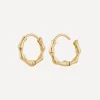 Dinny Hall Earrings^9ct Gold Bamboo Mini Hoop Earrings