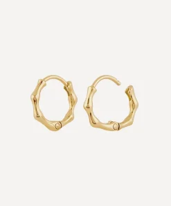 Dinny Hall Earrings^9ct Gold Bamboo Mini Hoop Earrings