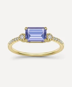 Dinny Hall Rings^14ct Gold Betony Tanzanite and Diamond Ring