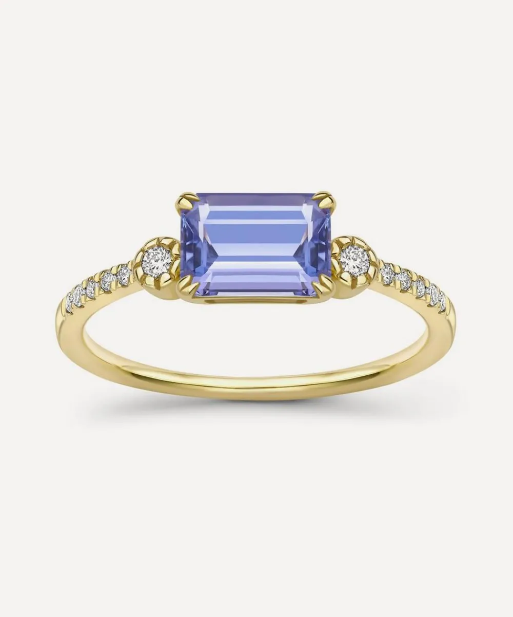 Dinny Hall Rings^14ct Gold Betony Tanzanite and Diamond Ring